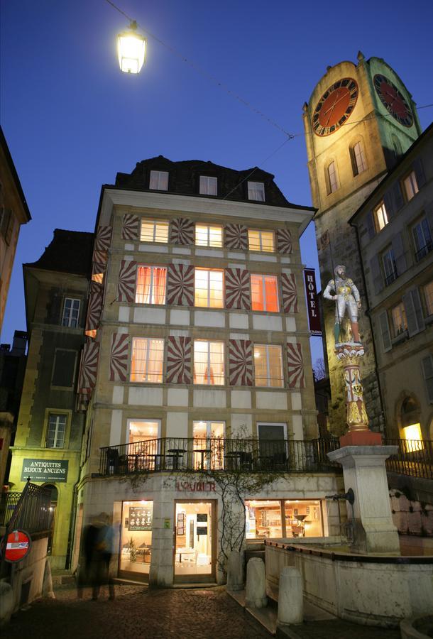 Le Café-Hôtel de L'Aubier Neuchâtel Exterior foto